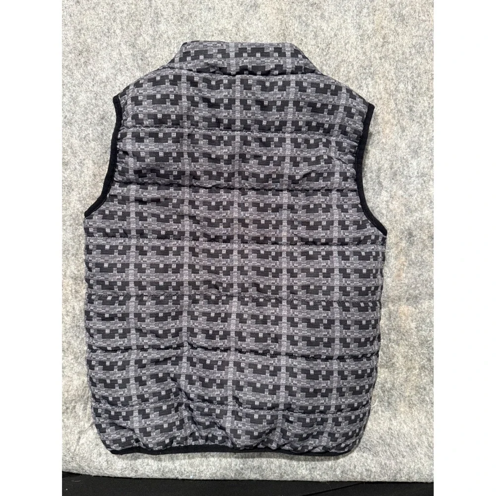 Timberland Kids Puffer‎ Vest Grey Black Patterned Quilted Sleeveless Jacket 4T